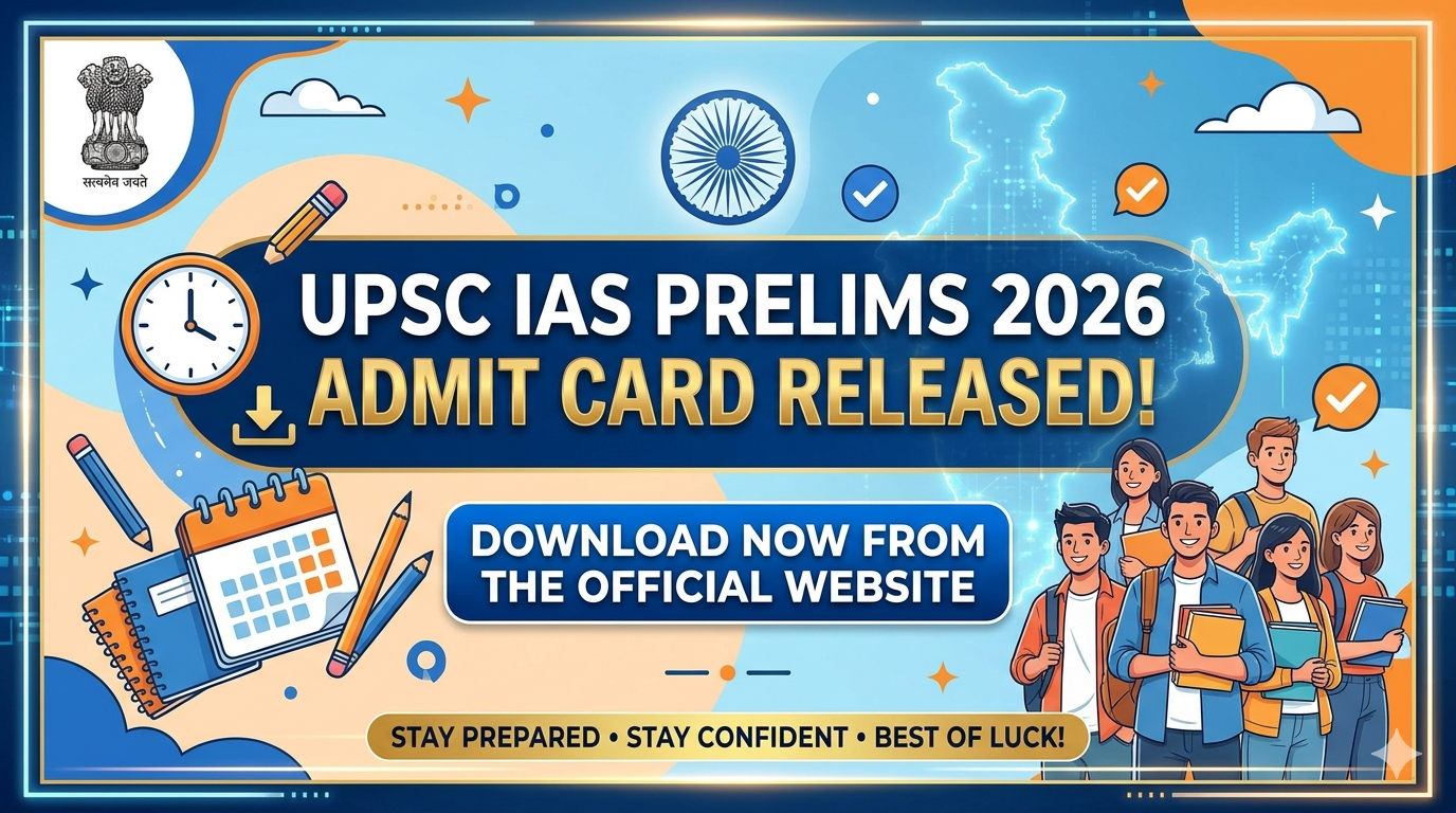 UPSC IAS Prelims 2026 Admit Card Released - Download Now!