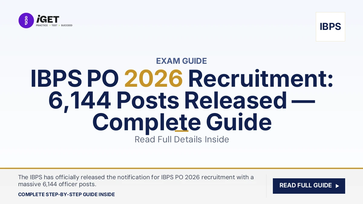 IBPS PO 2026 Recruitment: 6,144 Posts Released — Complete Guide