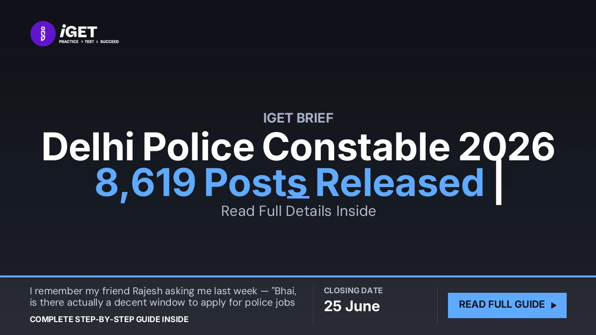 Delhi Police Constable 2026 — 8,619 Posts Released | Last Date: 25 June