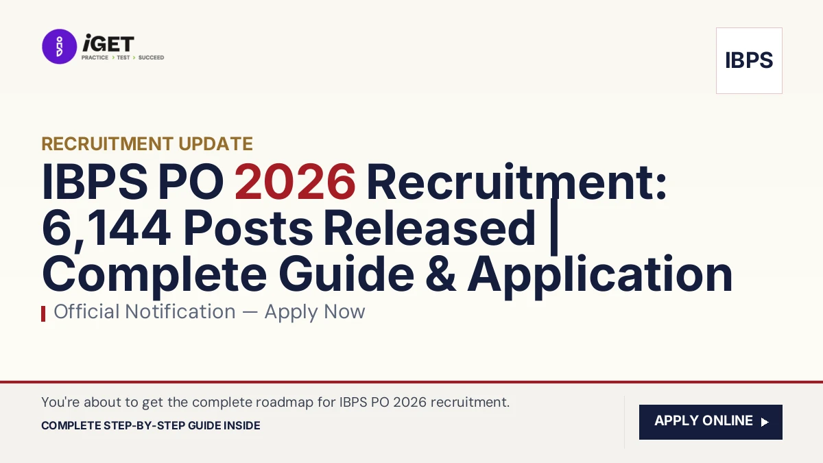 IBPS PO 2026 Recruitment: 6,144 Posts Released | Complete Guide & Application